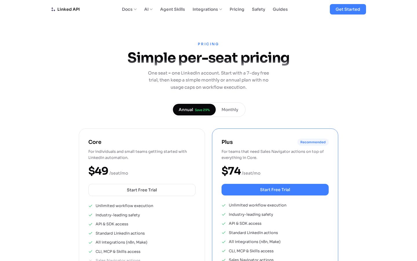 LinkedIn MCP Pricing