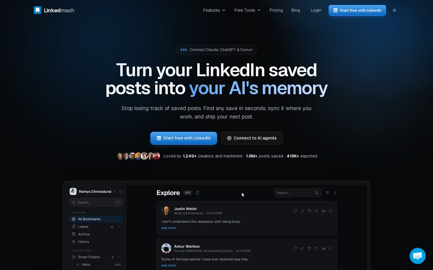 Linkedmash Homepage