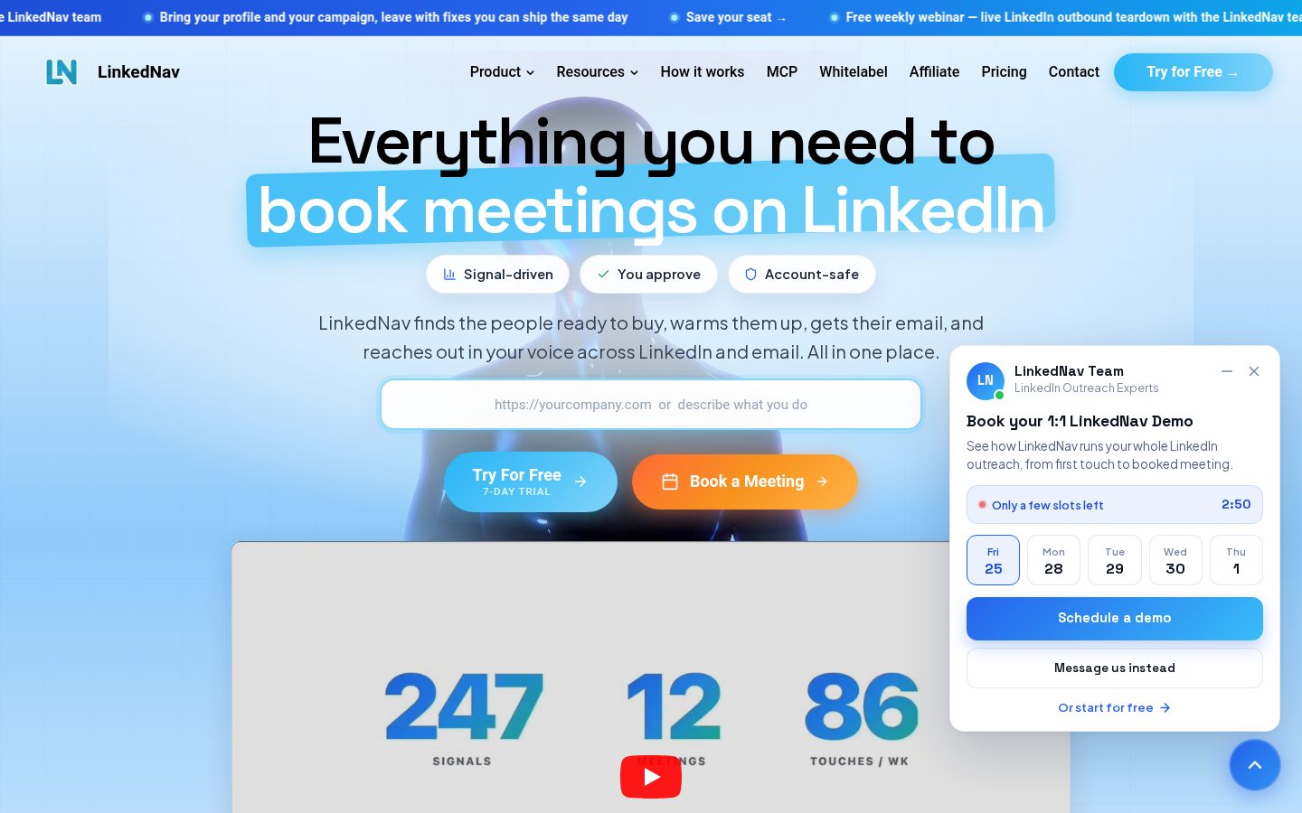 LinkedNav Homepage