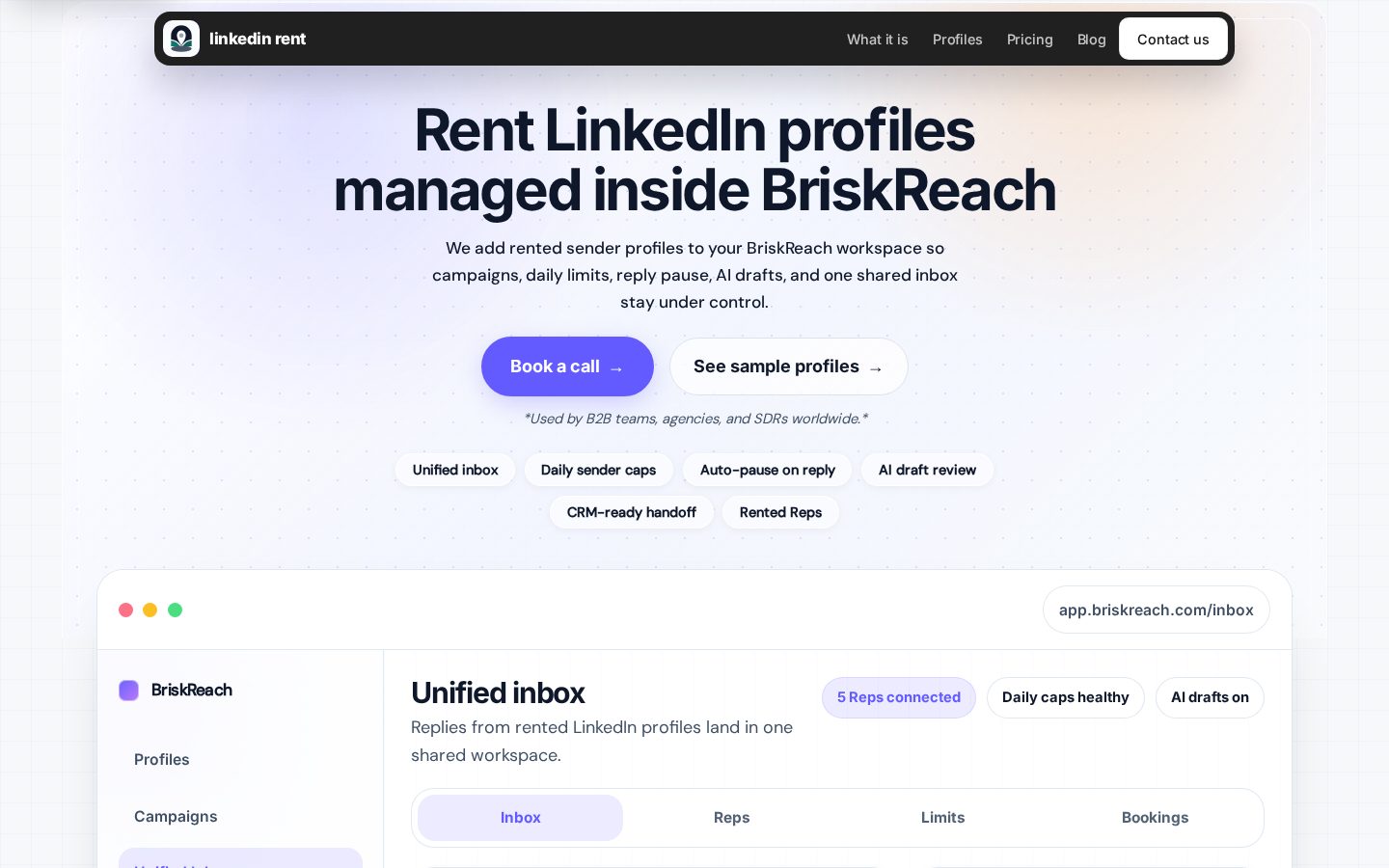 LinkedRental Homepage