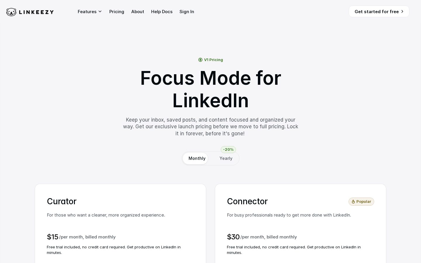 Linkeezy Pricing