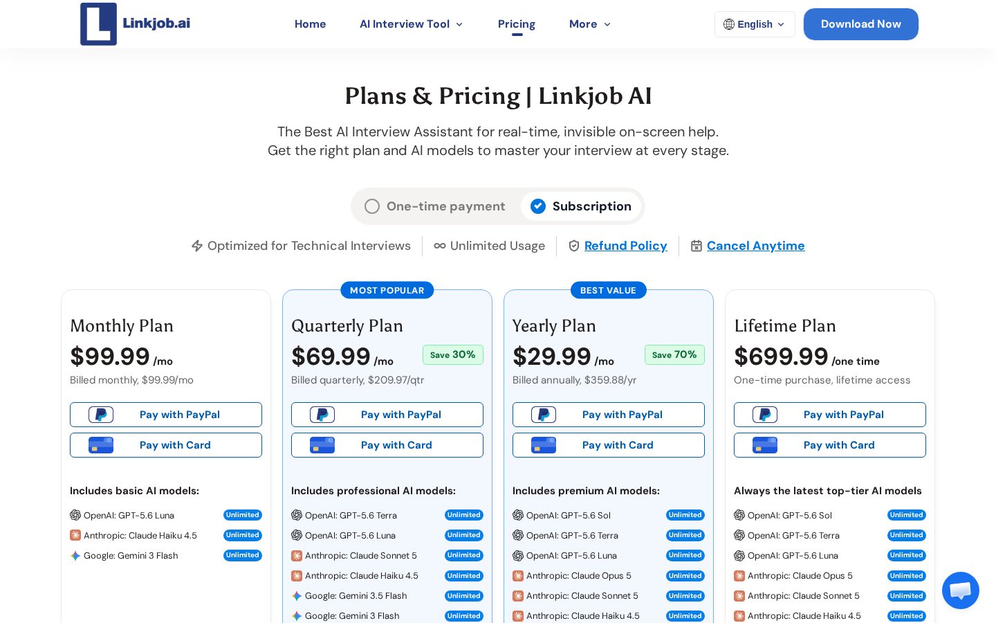Linkjob AI Pricing