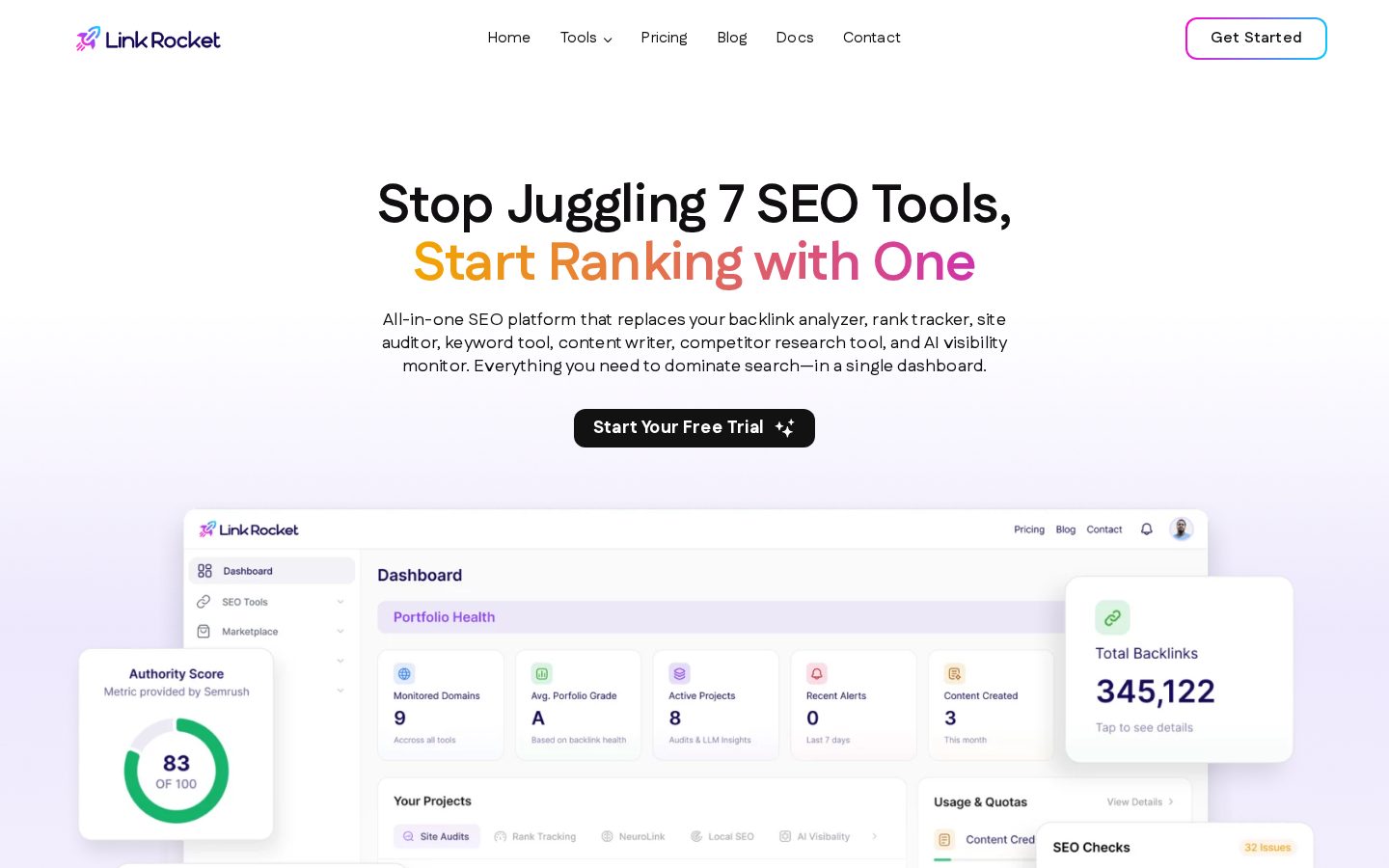 LinkRocket Homepage