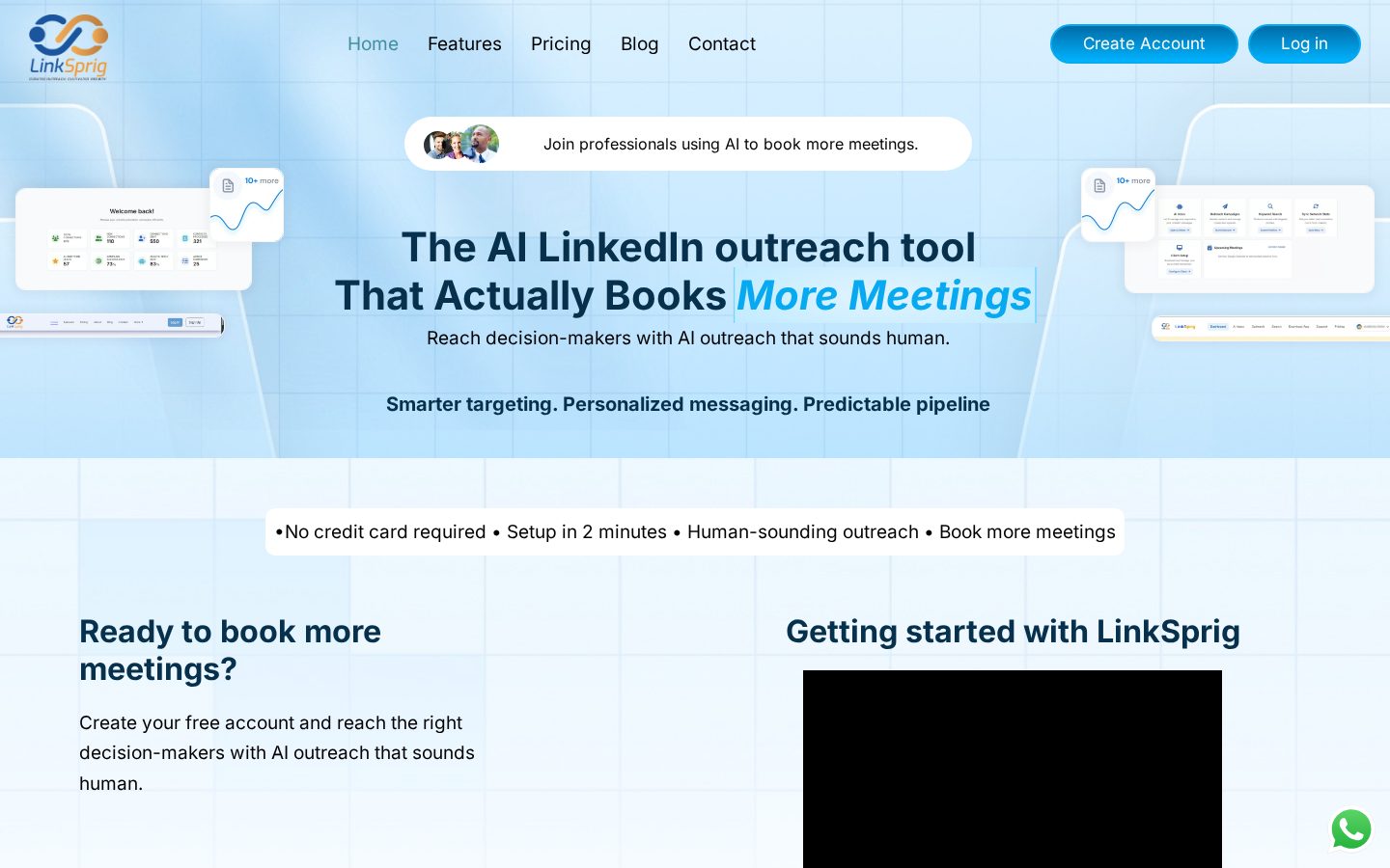 LinkSprig Homepage