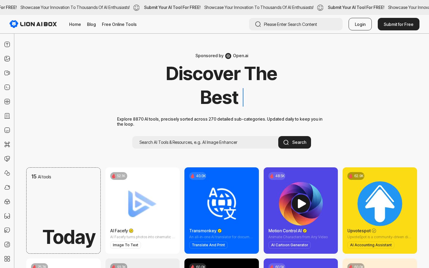 Lion AI Box Homepage