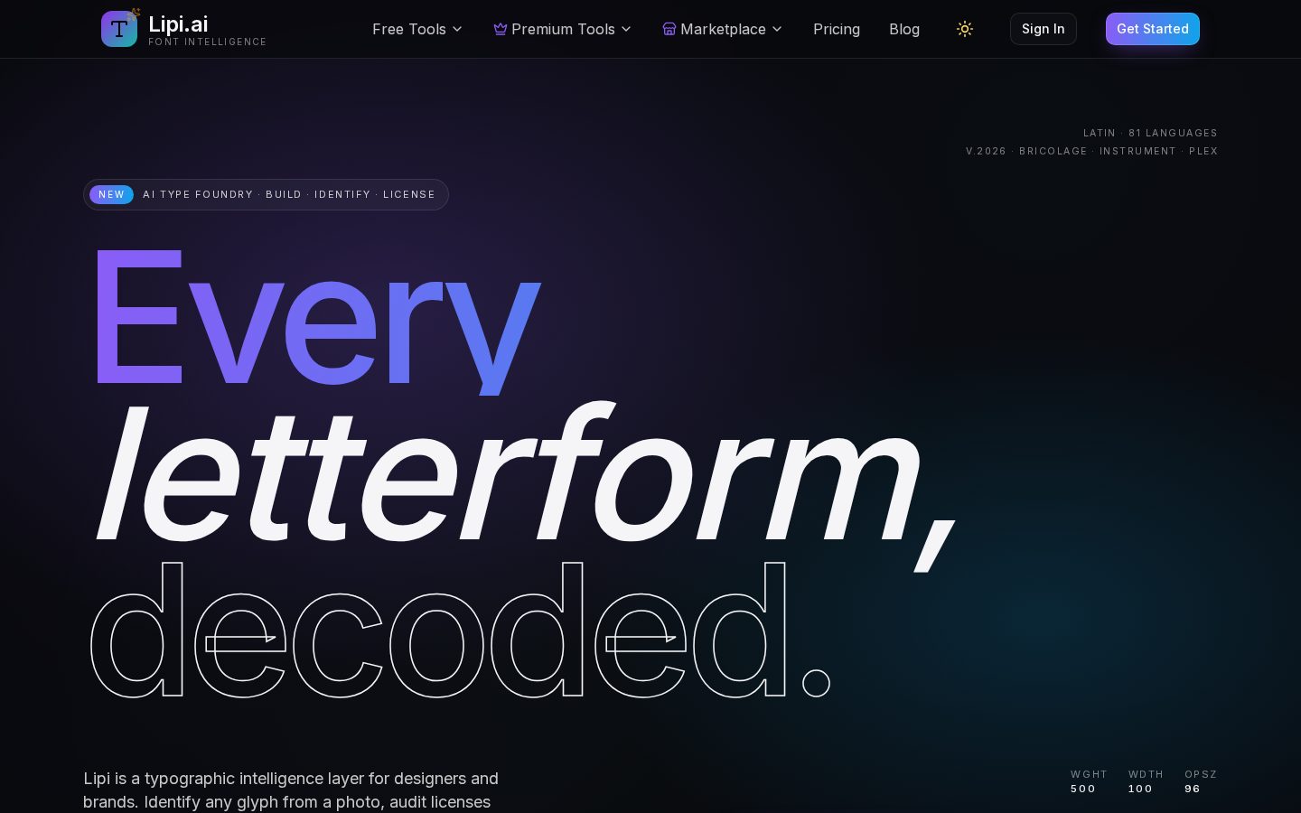 Lipi.ai Homepage