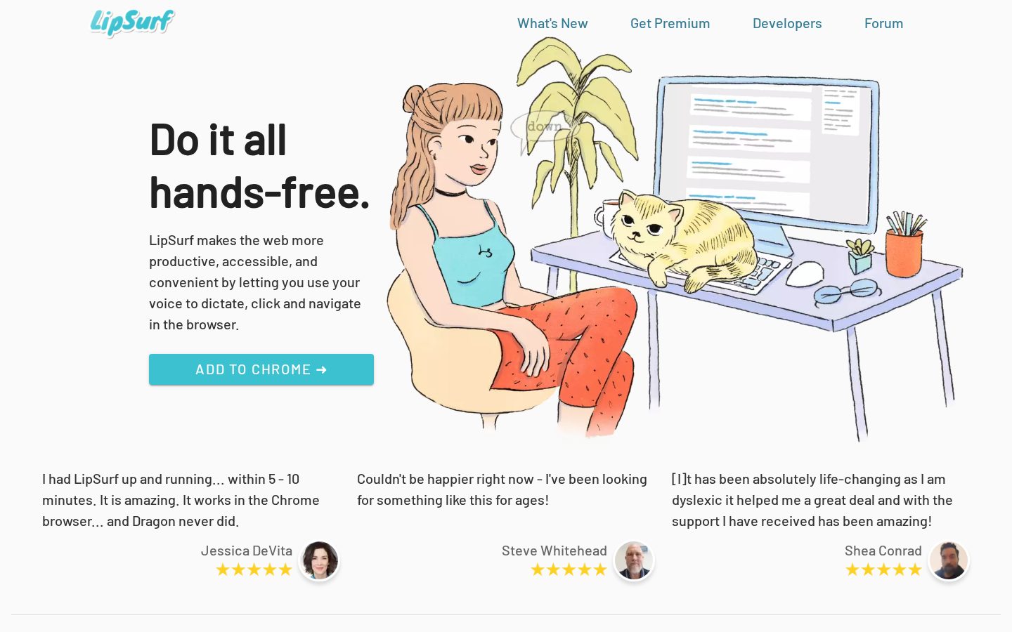 LipSurf Homepage