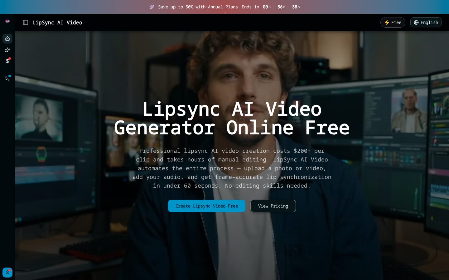 LipSync AI Video Homepage