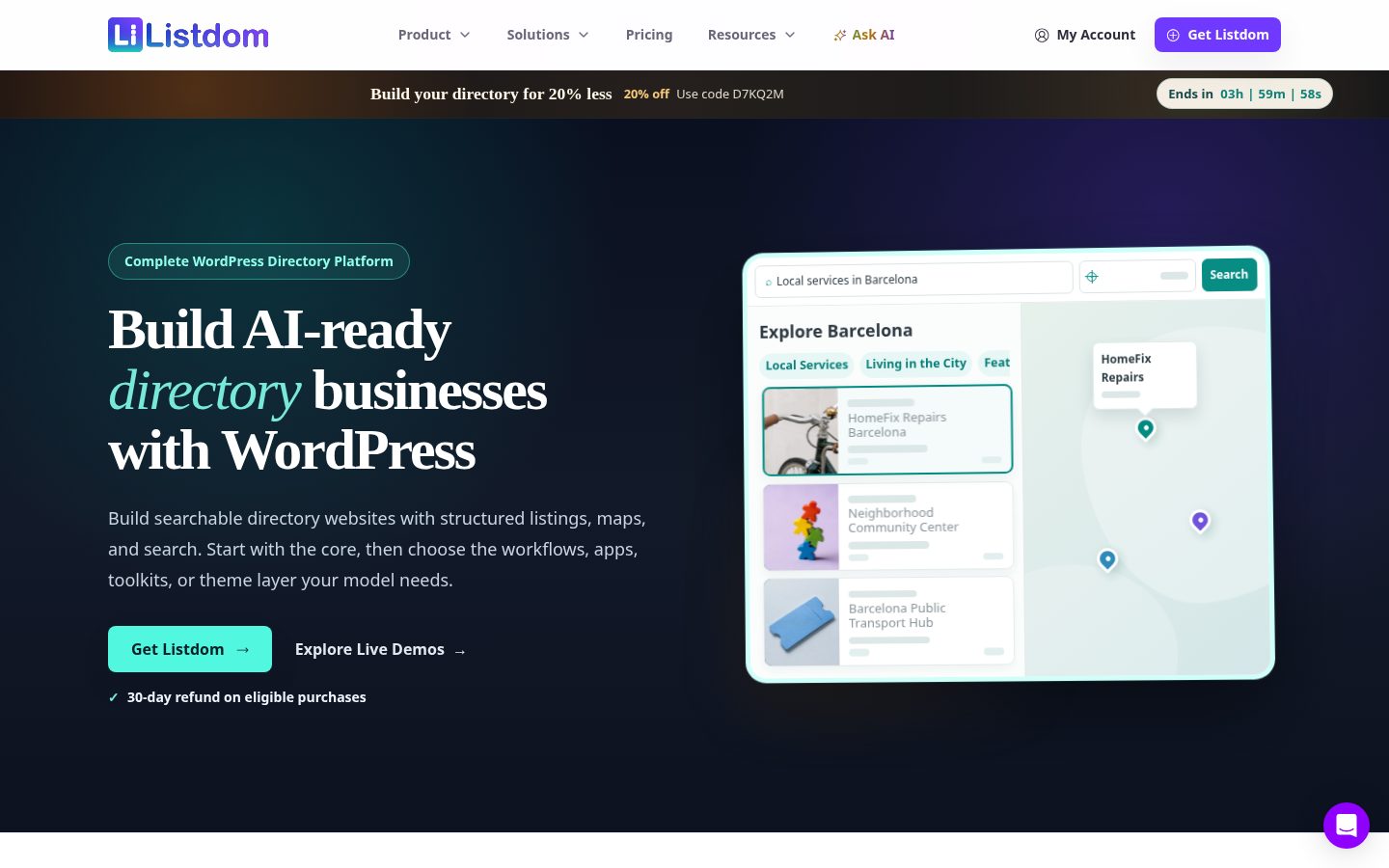 Listdom Homepage