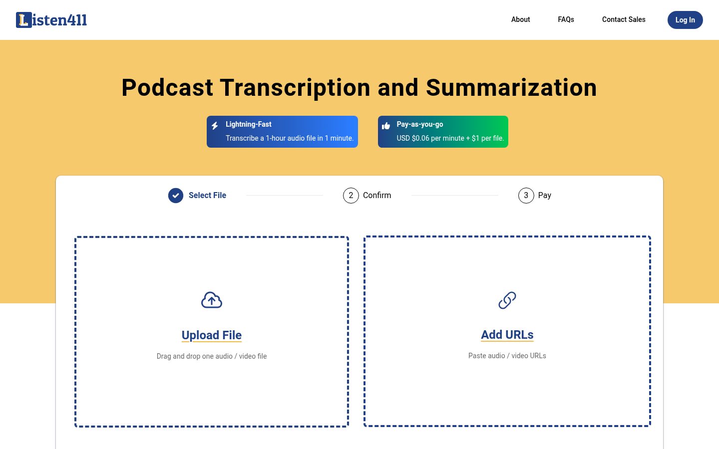 Listen411 Homepage