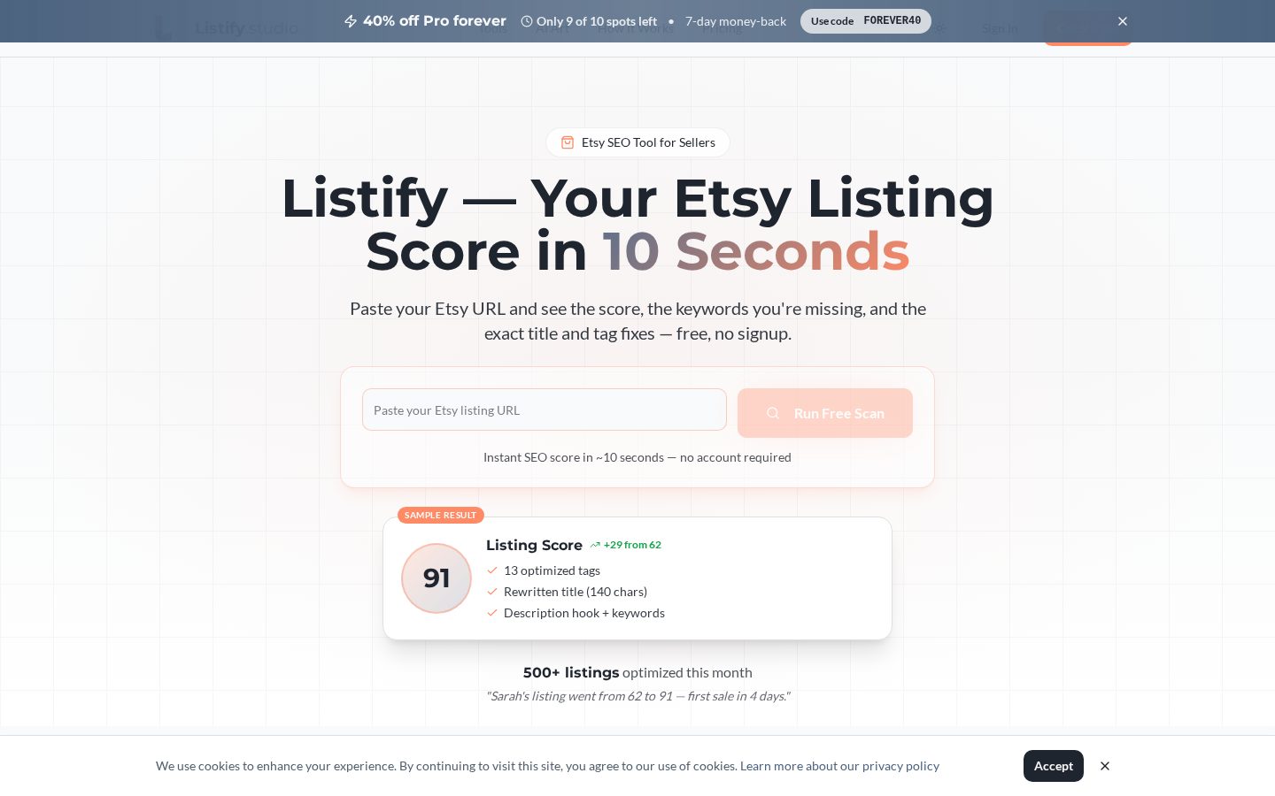 Listify Homepage