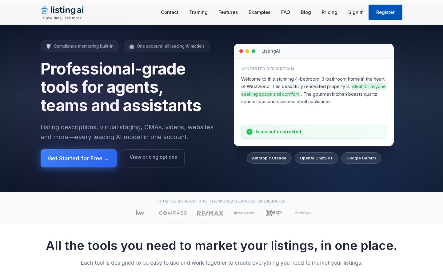 ListingAI Homepage