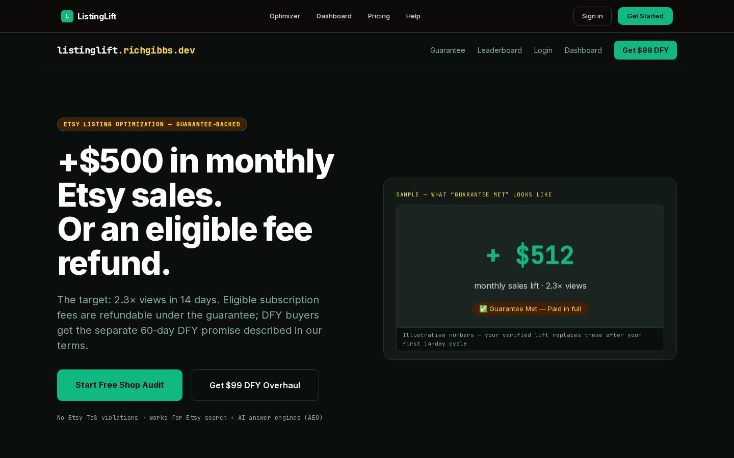 ListingLift Homepage