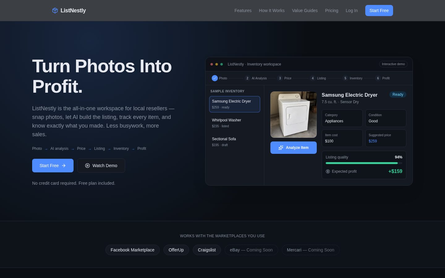 ListNestly Homepage