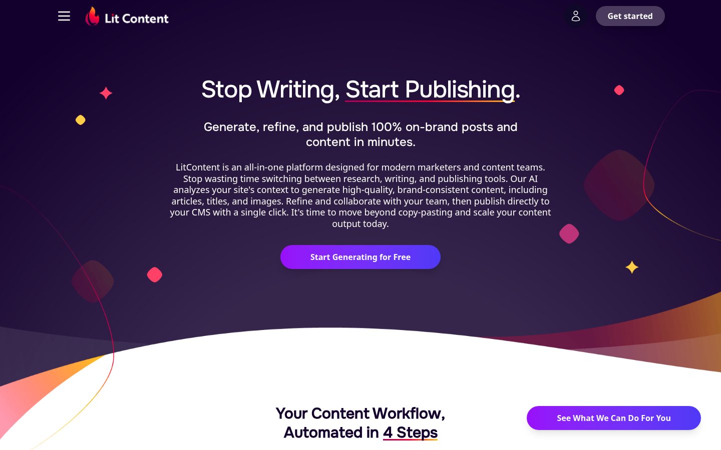 LitContent Homepage