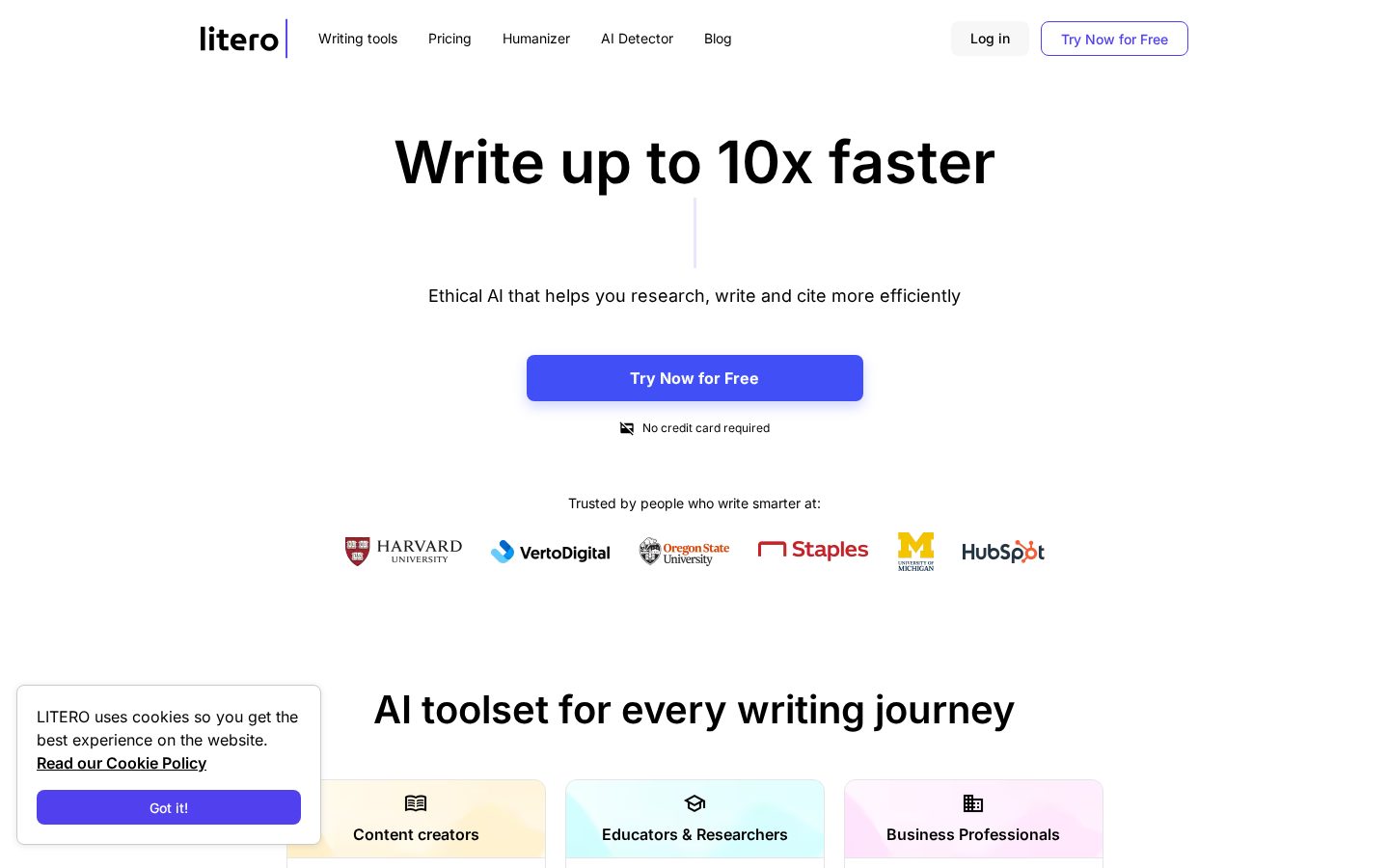 Litero Homepage