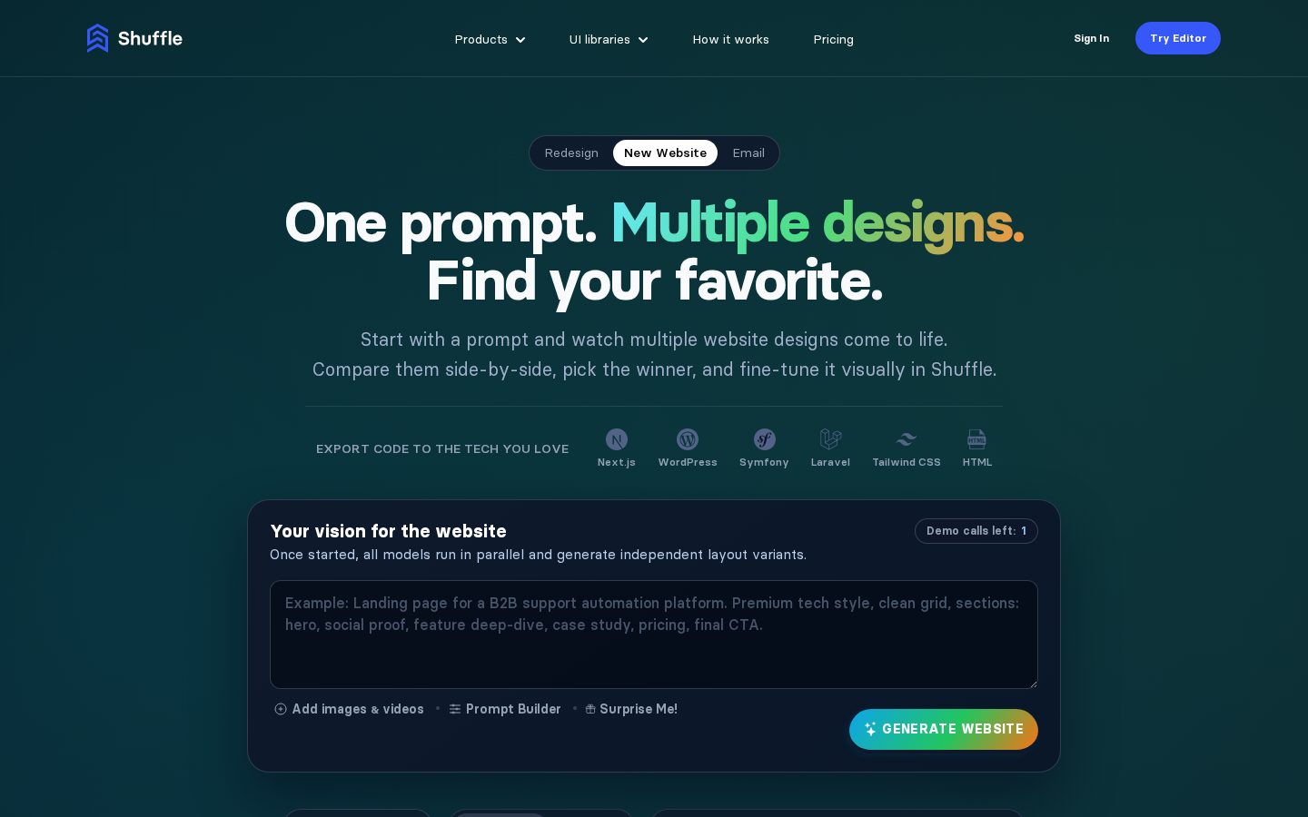 Live AI Design Benchmark Homepage