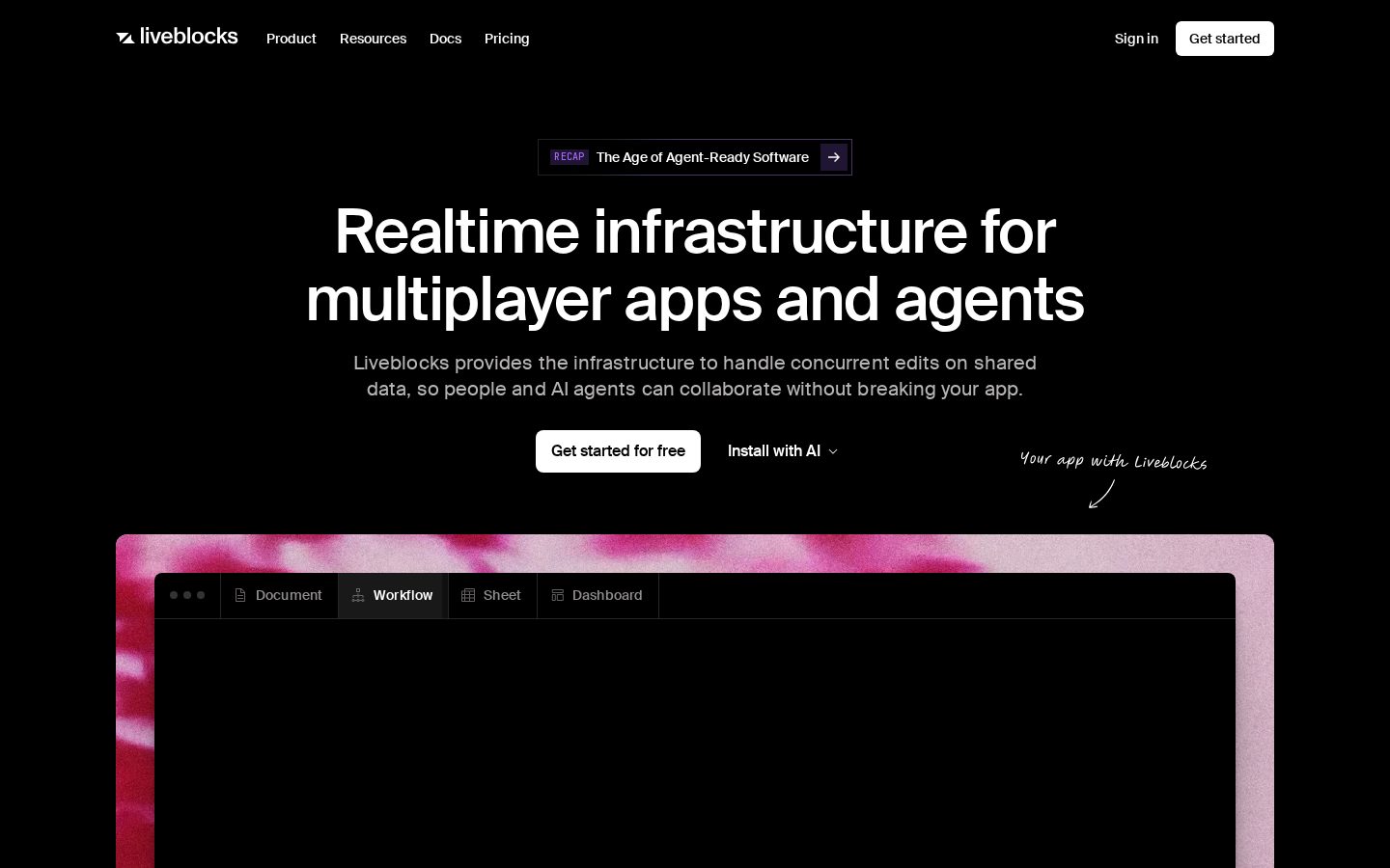 Liveblocks 3.0 Homepage