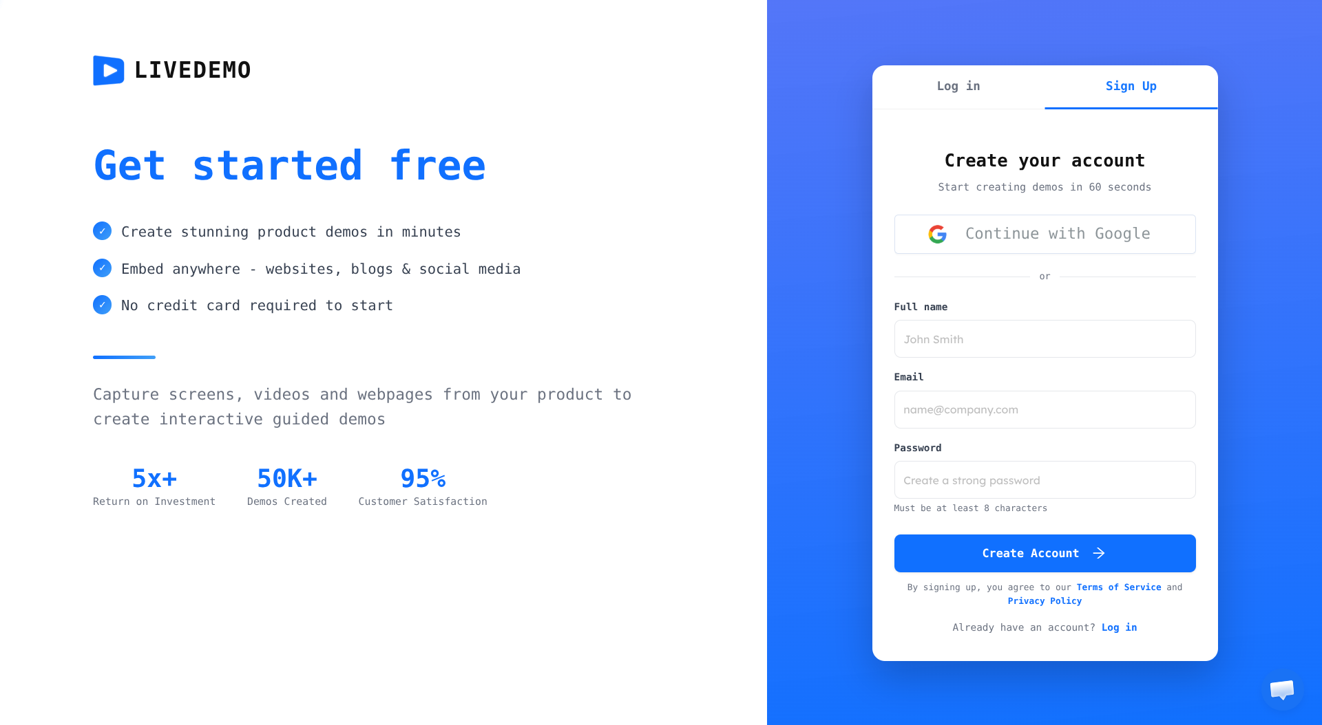 Homepage screenshot