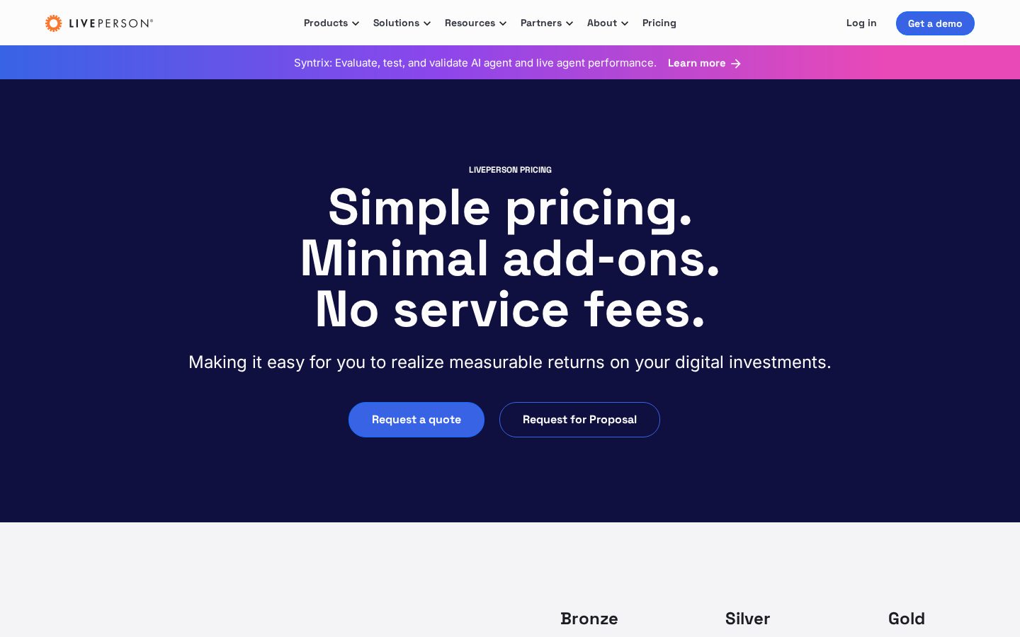 LivePerson Pricing
