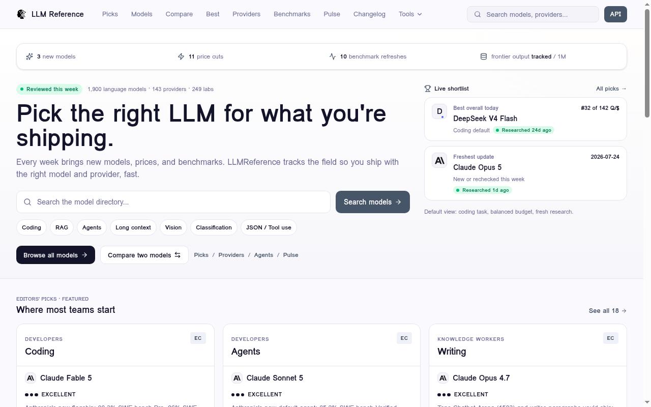 LLM Reference Homepage