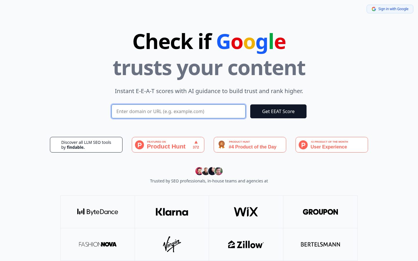 LLM SEO EEAT Homepage