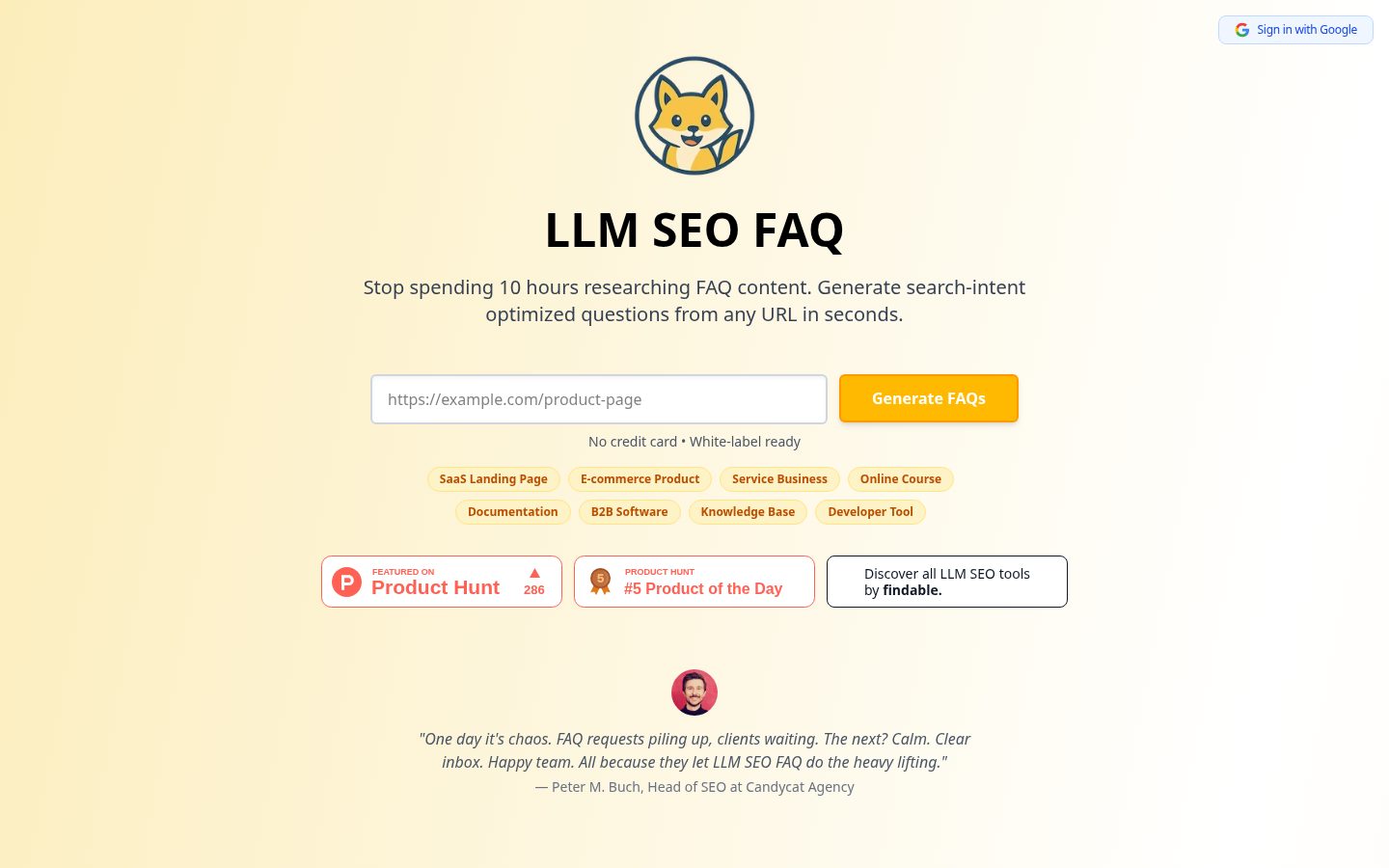 LLM SEO FAQ Homepage