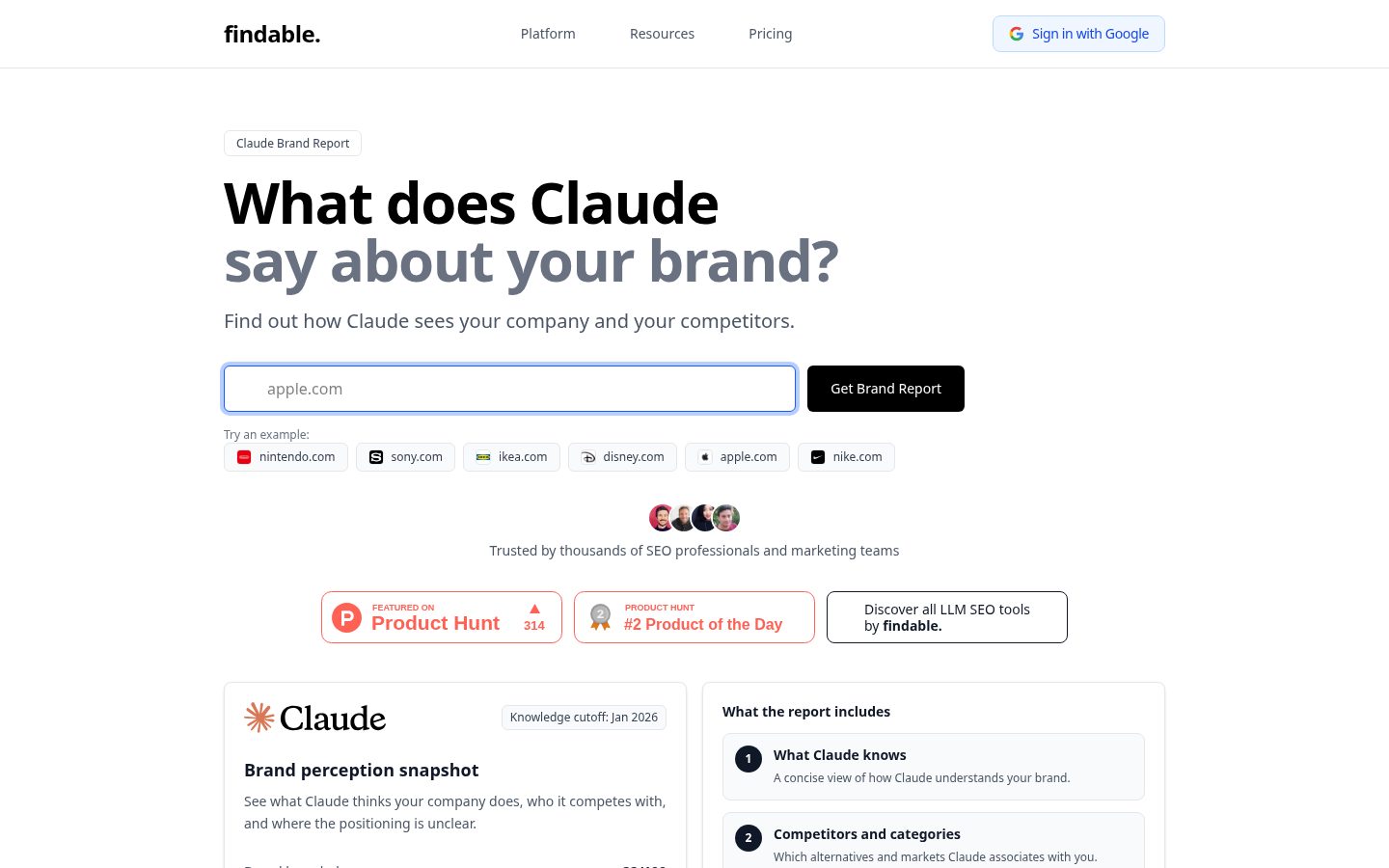 LLM SEO Report Homepage
