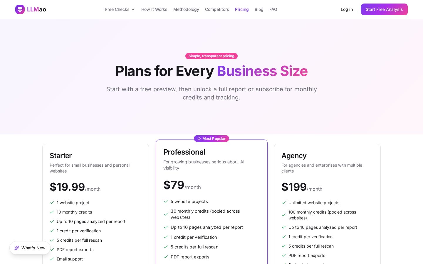 LLMao Pricing