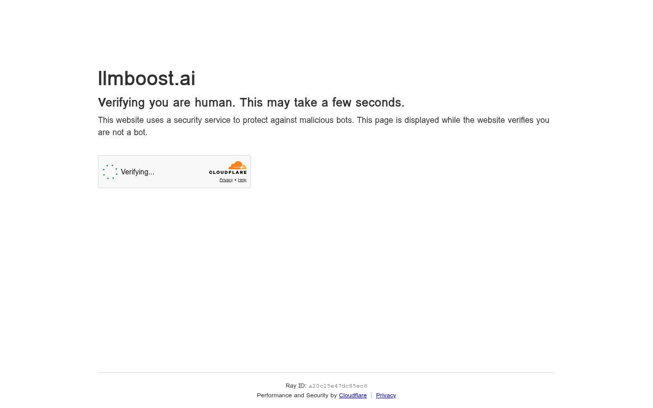 llmboost.ai homepage