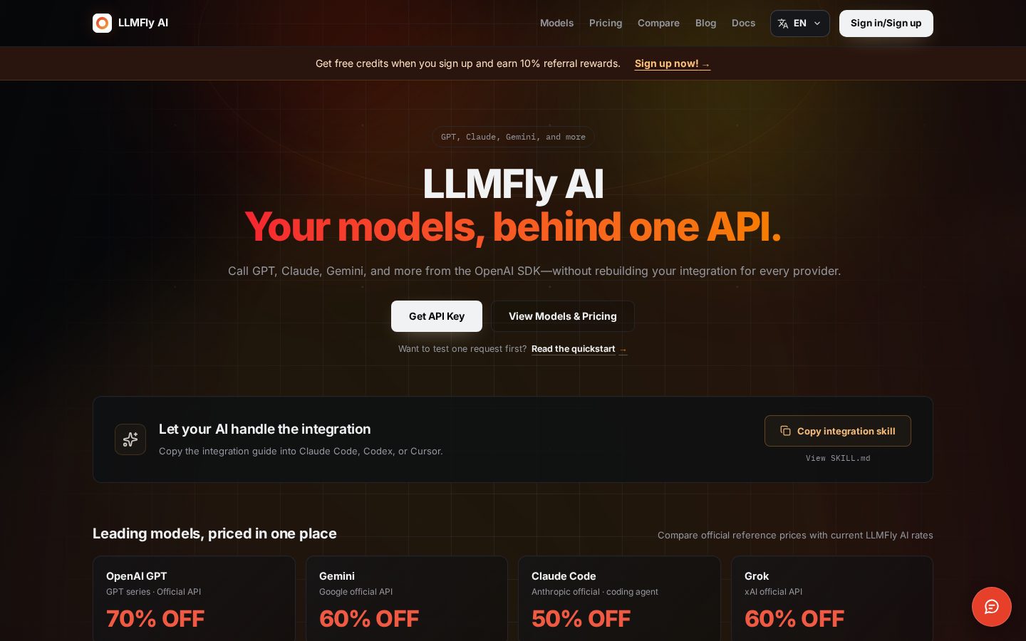 LLMFly AI Homepage