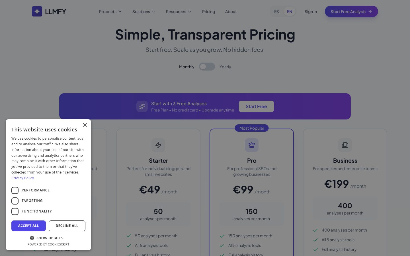 LLMFY Pricing