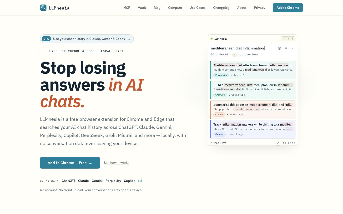 LLMnesia Homepage