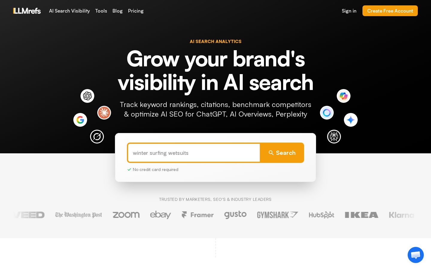 LLMrefs Homepage