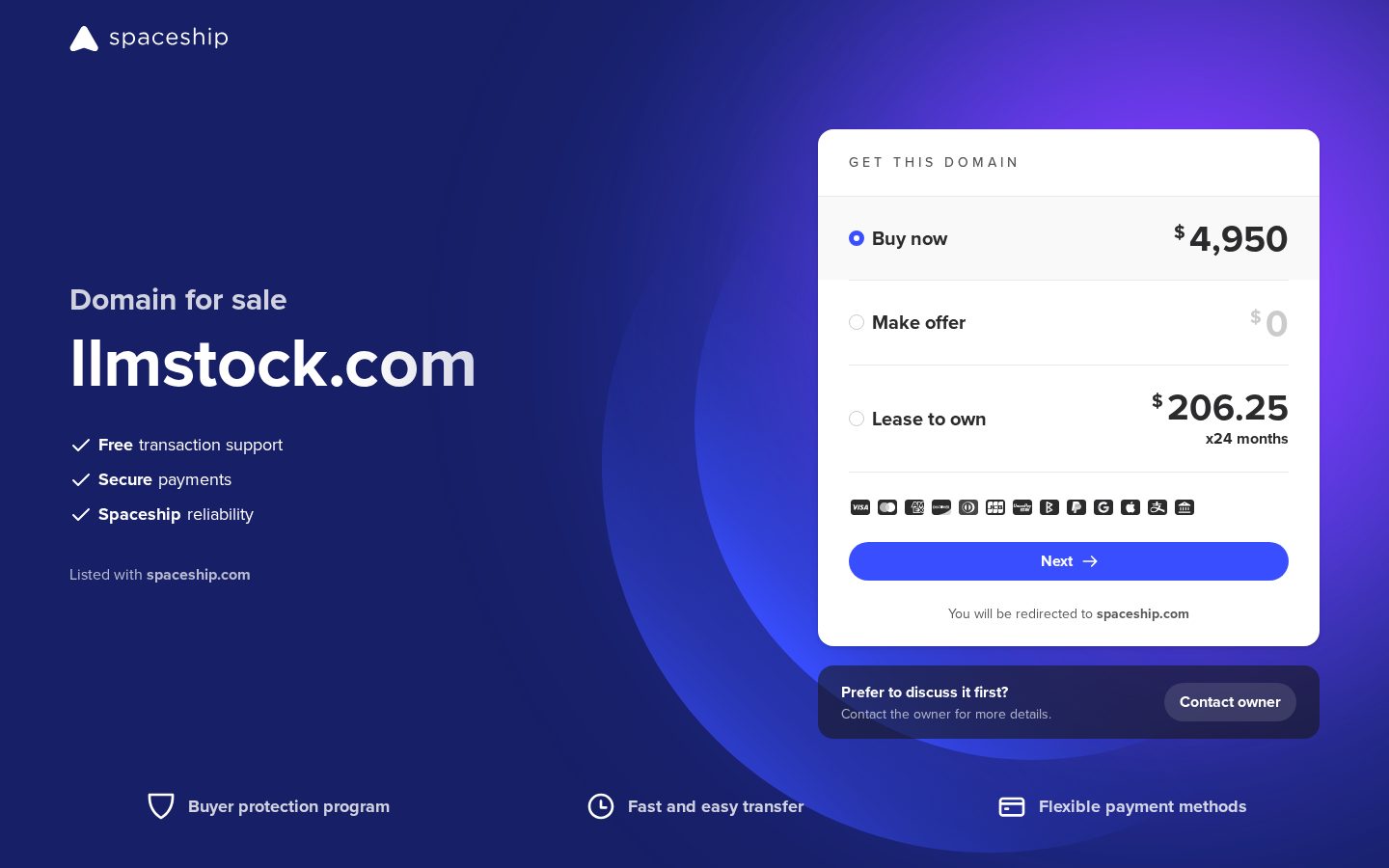 llmstock Homepage