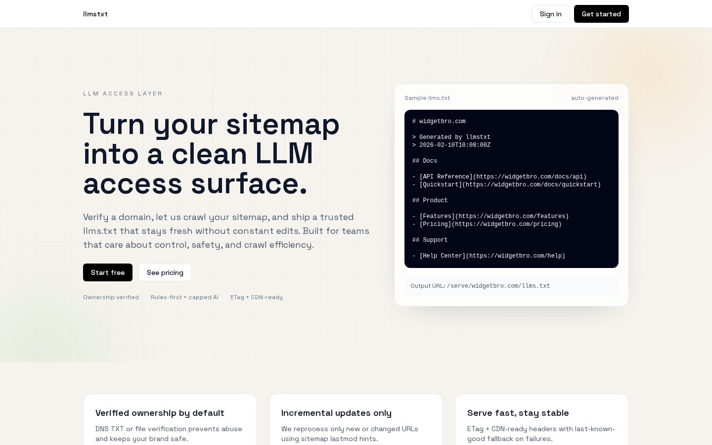 llmstxt-click Homepage