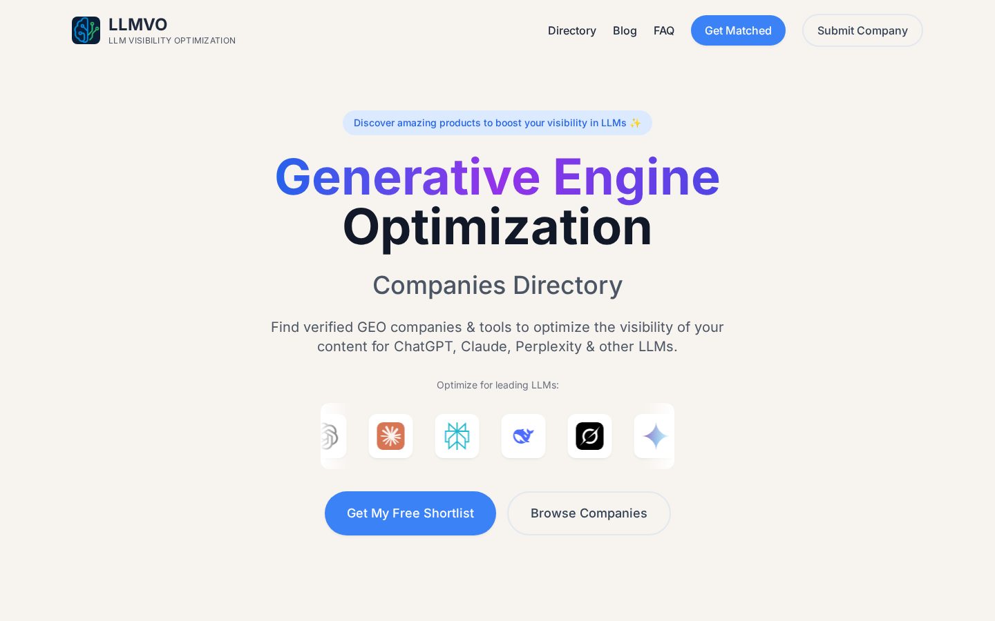 LLMVO Homepage
