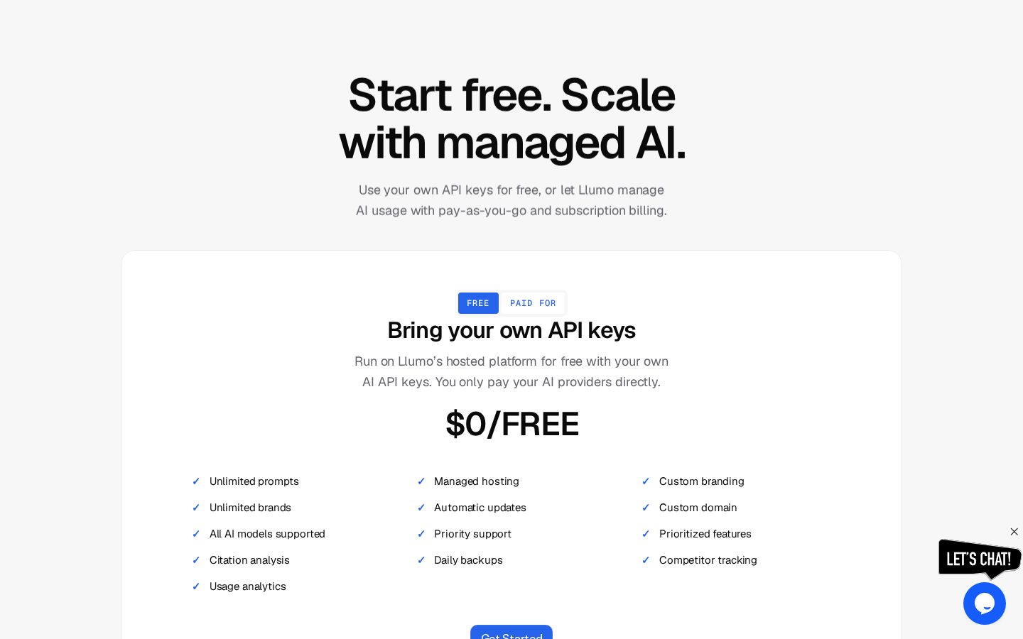 Llumo Pricing