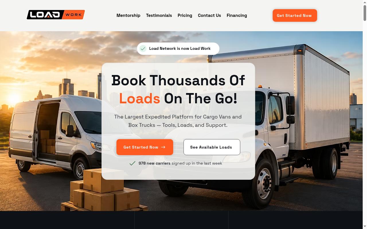 LoadWork Homepage