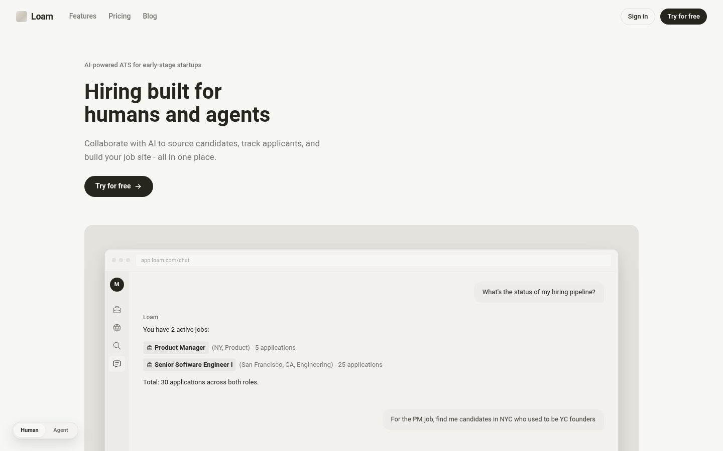 Loam Homepage