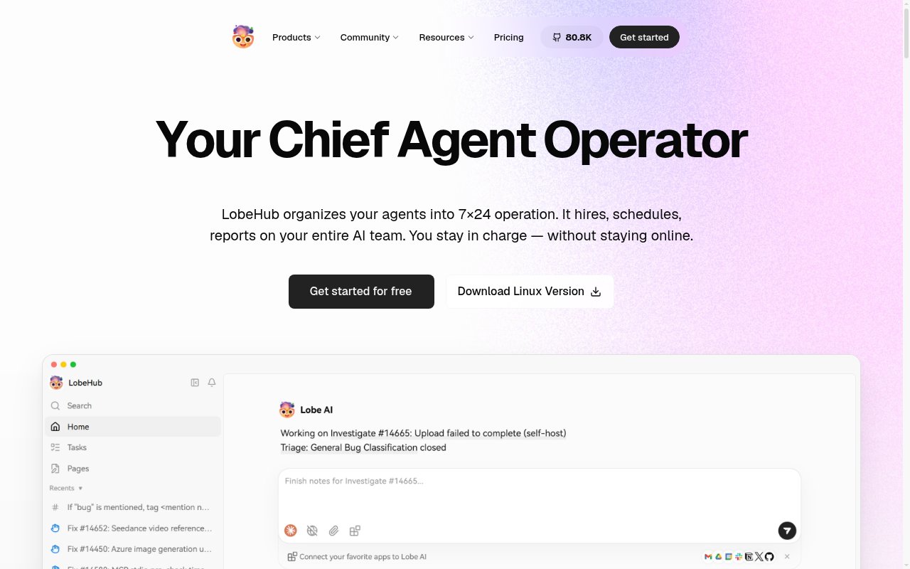 LobeHub homepage