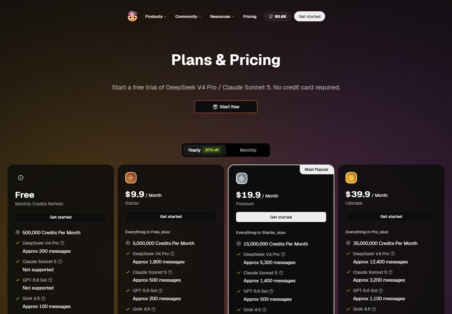 LobeHub pricing