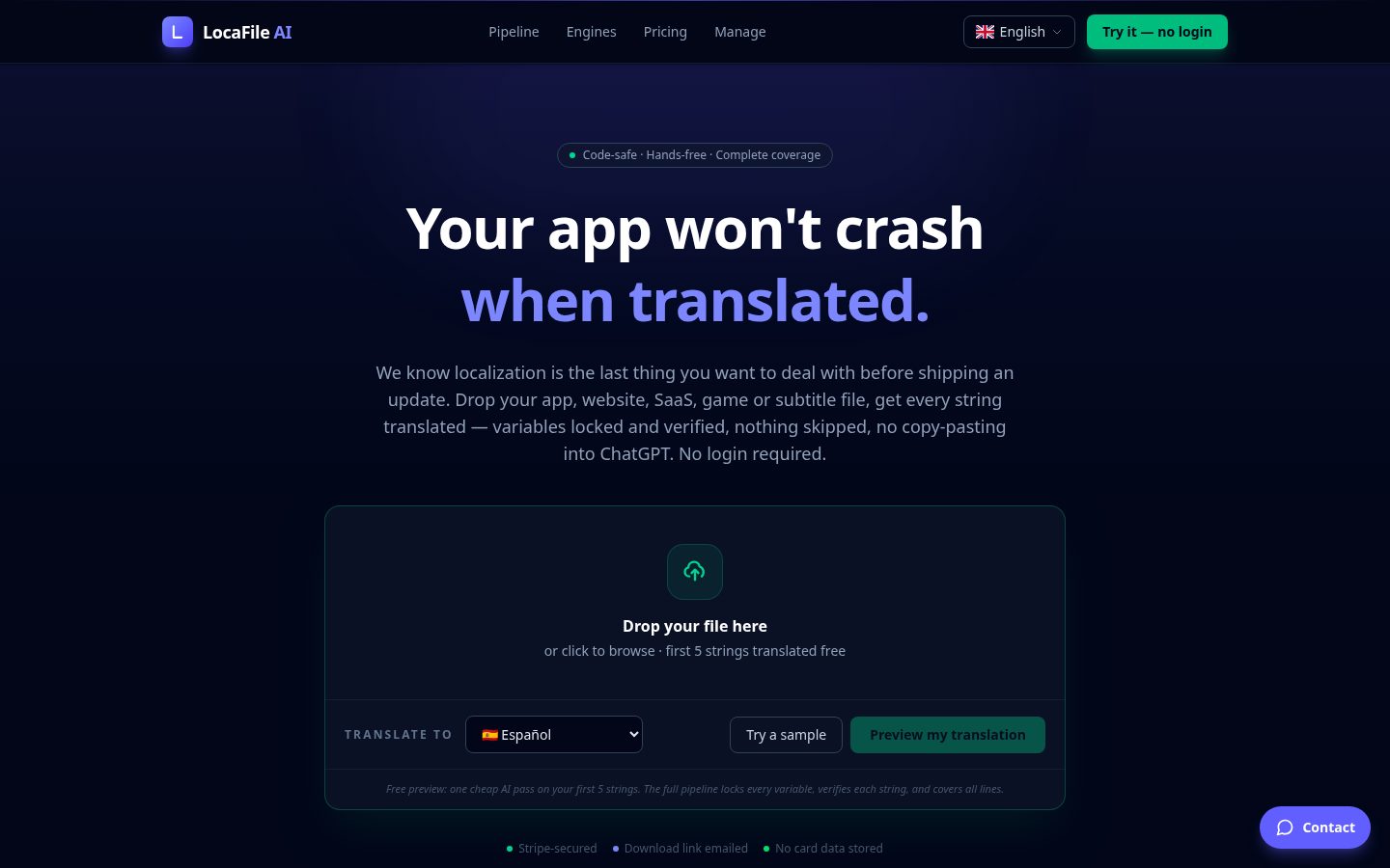 LocaFile AI Homepage