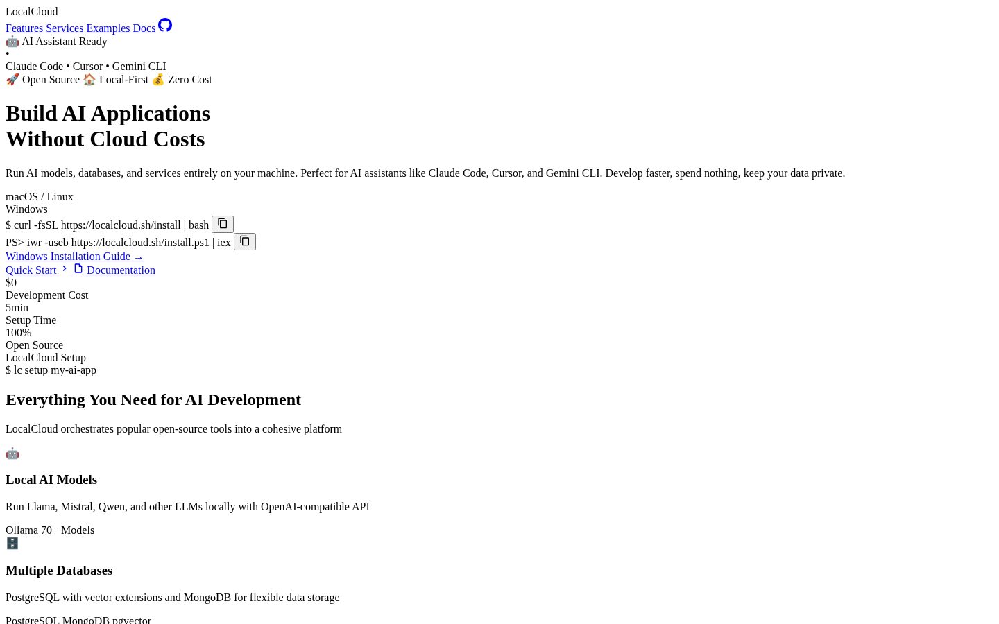 LocalCloud Homepage
