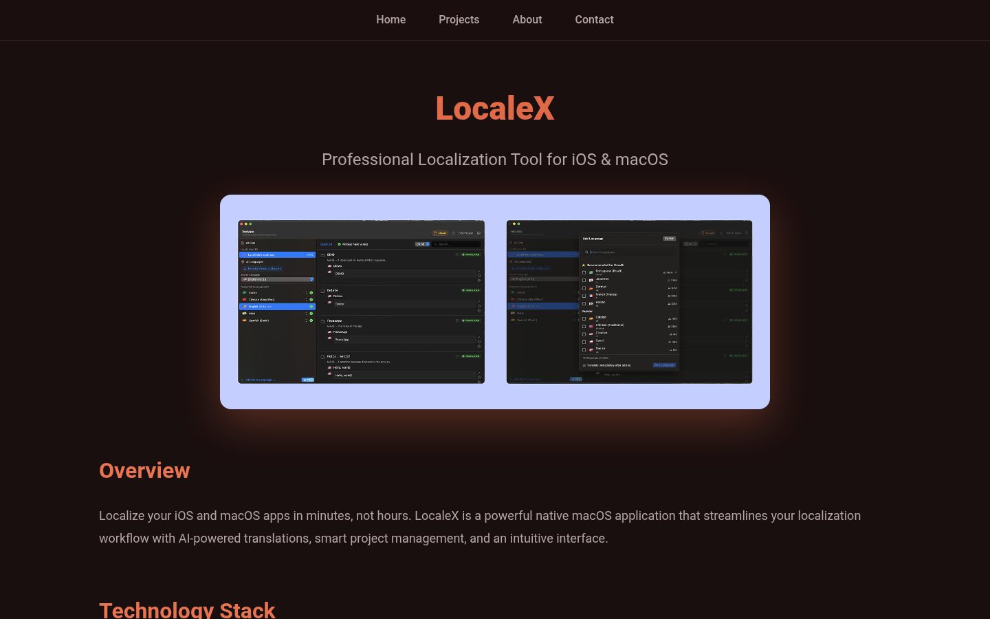 LocaleX Homepage