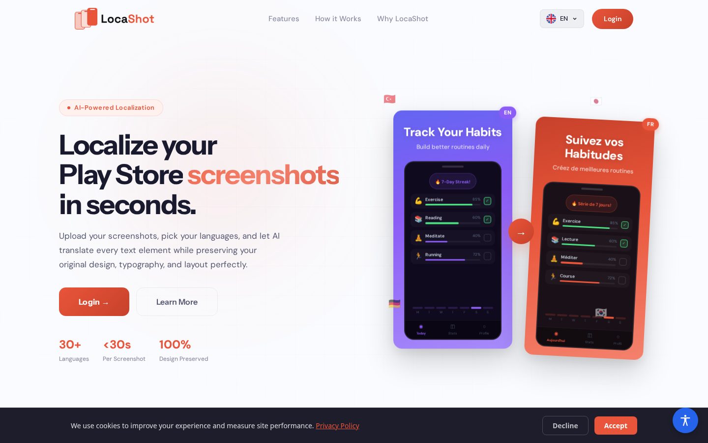 LocaShot Homepage