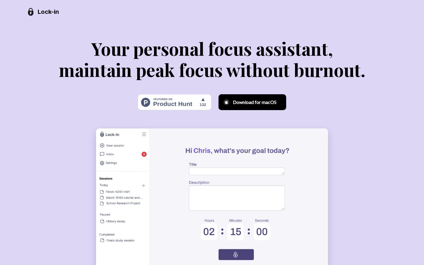 Lock-in Homepage