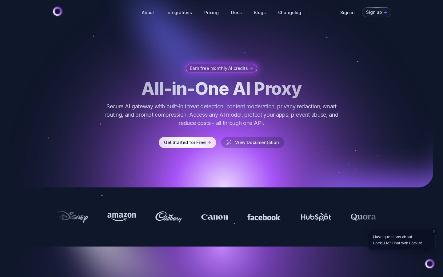 LockLLM Homepage