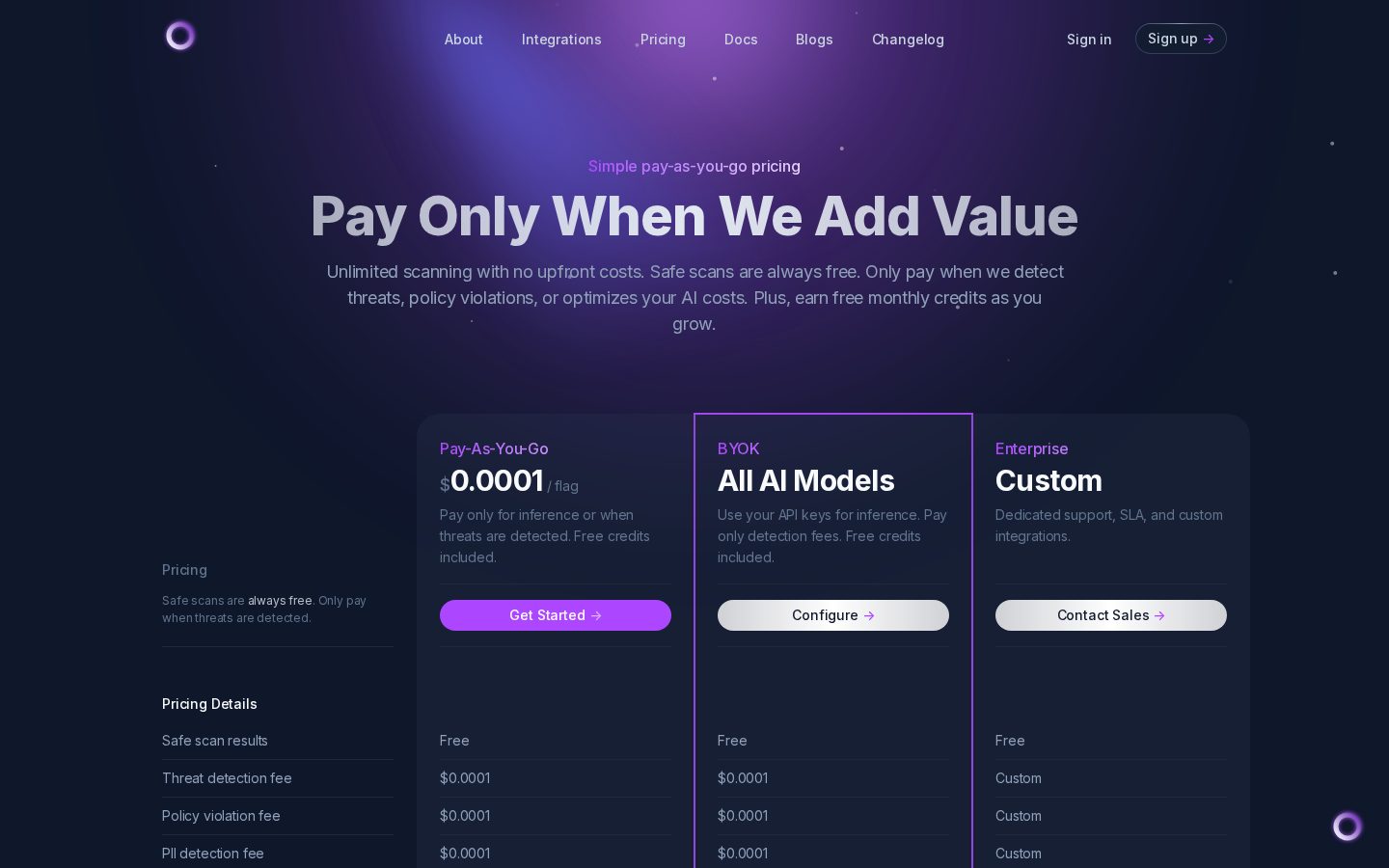 LockLLM Pricing