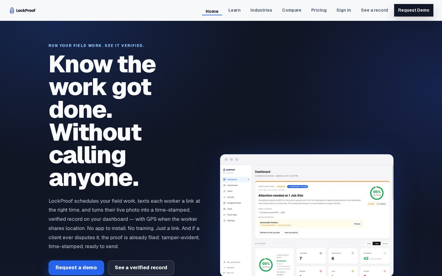 LockProof Homepage